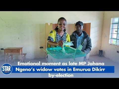 Emotional moment as late MP Johana Ngeno’s widow votes in Emurua Dikirr by-election