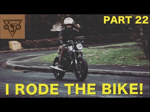 Honda CB125 Cafe Racer Build  - Part 22 - I RODE THE BIKE! + Seat finally upholstered