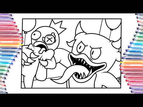 FORGOTTEN RAINBOW FRIEND Coloring pages/ ROBLOX/ Elektronomia - Energy [NCS]