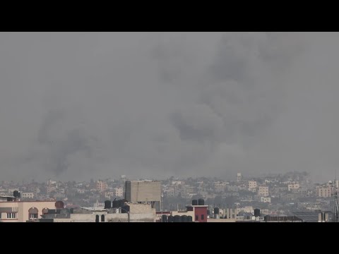 Smoke billows over Gaza's Khan Yunis, seen from Rafah | AFP