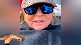 girl with trout video, using trout for clout, trout for clout video twitter