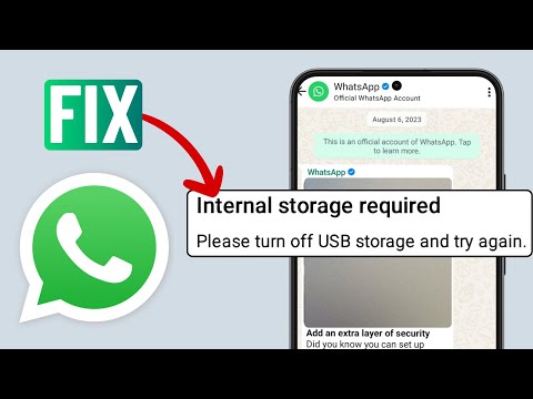 How to Turn Off USB Storage | Fix Internal Storage Required Error on WhatsApp