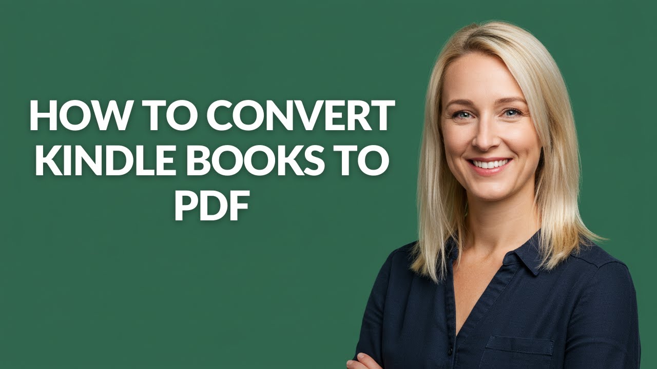 How to Convert Kindle Books to Pdf - Julia'sTutorials