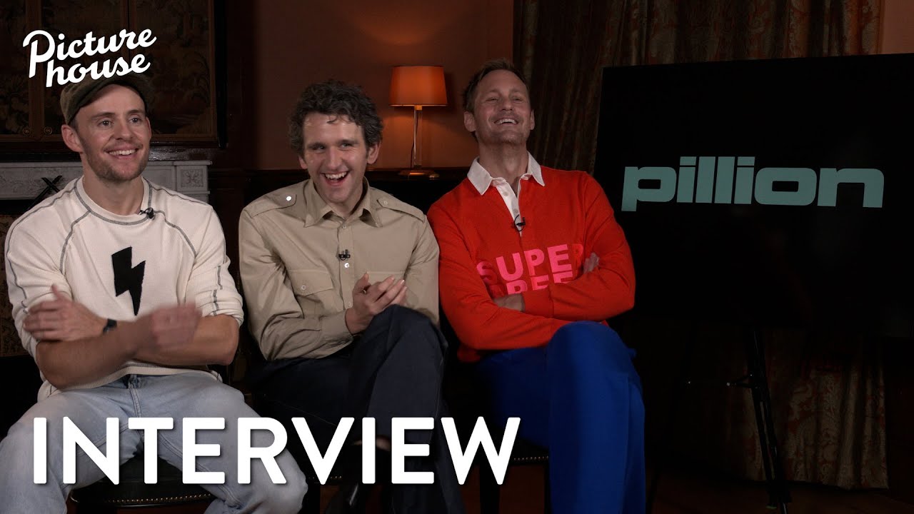 Miniature de la vidéo Interview with Alexander Skarsgård, Harry Melling & Harry Lighton du film Pillion