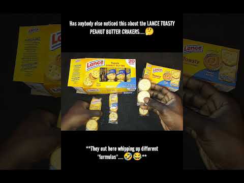 Has anybody else noticed this about the LANCE TOASTY PEANUT BUTTER CRAKERS....🤔