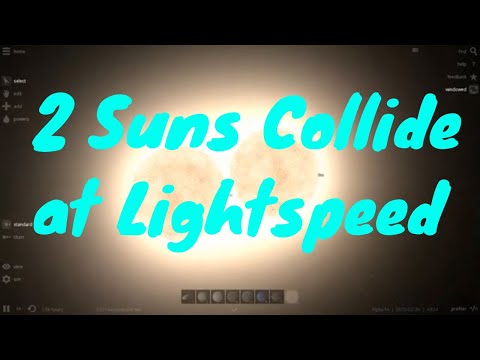 Universe Sandbox 2 - 2 Stars Collide at Lightspeed
