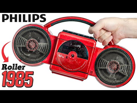 1985 ⚙️ RESTORATION & Repair ✅ Philips ROLLER 2 🛹 STRANGE tape recorder 80s!