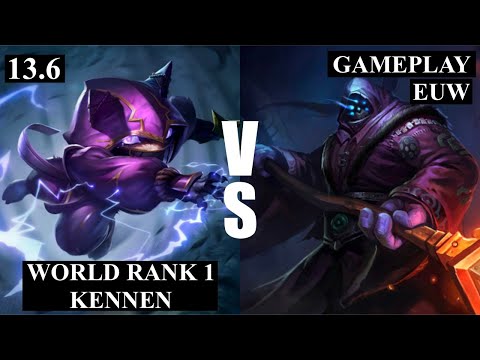 KENNEN vs JAX Gameplay (TOP) | World Rank 1 Kennen, 677 LP | EUW Master | 13.6