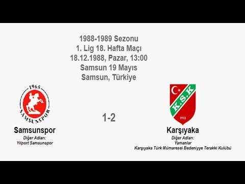 Samsunspor 1-2 Karşıyaka [HD] 18.12.1988 - 1988-1989 Turkish 1st League Matchday 18