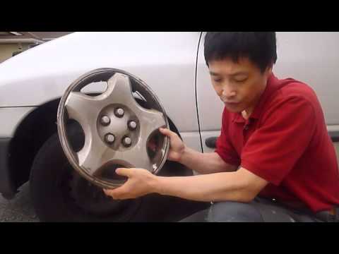 How to Change a Flat Tire? Work on the real nuts, not on the fake wrong nuts!