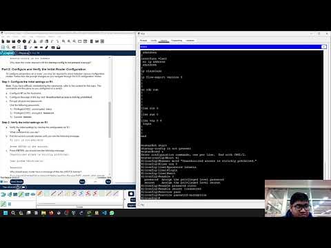 10.1.4 Packet Tracer Configure Initial Router Settings (CCNA1)