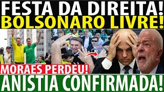 BRASIL COMEMORA! BOLSONARO SOLTO IMEDIATAMENTE! MORAES CHORA! ANISTICA CONFIRMADA PESQUISA CONFIRMA