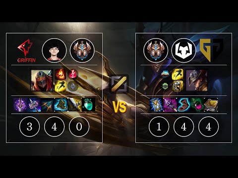 GRF Naehyun Zed vs GEN Karis Twisted Fate Mid - KR Challenger Patch 10.11