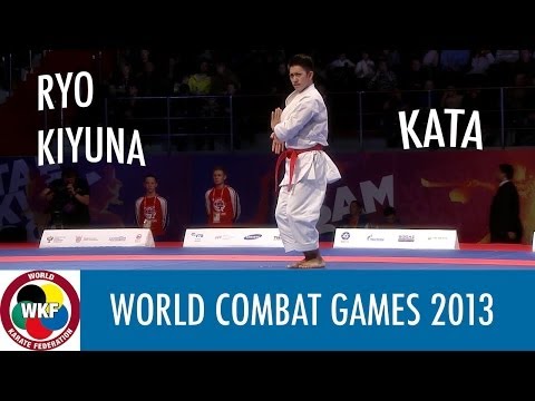 World Combat Games 2013. Ryo KIYUNA of Japan. Karate Men's Kata. Finals Gold Medal Fight