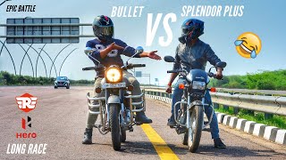 Royal Enfield Bullet 350 Vs Hero Splendor Plus | Epic Race 🤣 | First Time In youtube | Ksc Vlogs