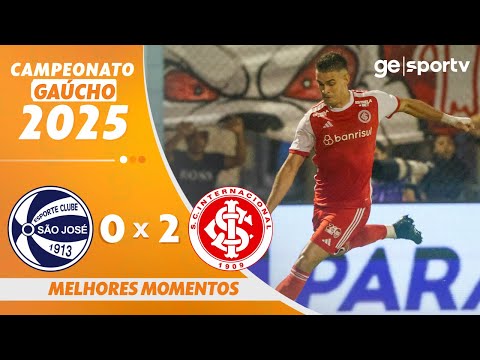 Gols e lances de São José-RS x Internacional