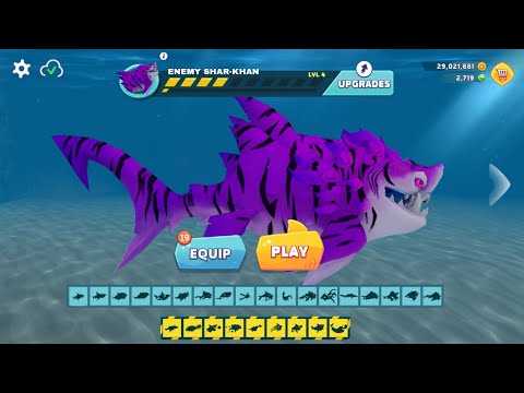 NEW ENEMY SHAR-KHAN UNLOCKED AND GAMEPLAY! - Hungry Shark Evolution