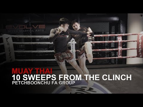 Muay Thai: 10 Sweeps From The Clinch By Petchboonchu FA Group | Evolve University