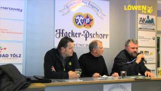 preview picture of video 'Pressekonferenz Tölzer Löwen - Weiden Blue Devils // 06.01.2015'