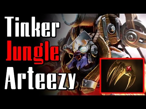 Arteezy Tinker JUNGLE with Iron Talon - Dota 2 Gameplay