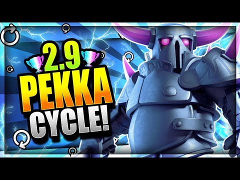 INSANE 2.9 SUPER FAST CYCLE PEKKA DECK!! Destroy the Meta! Clash Royale Pekka Deck 2018