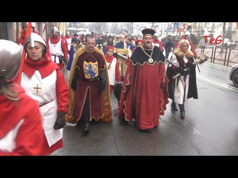 Gruppo Storico I Credendari verso la Cappella dei Tre Re - Carnevale Ivrea 2025