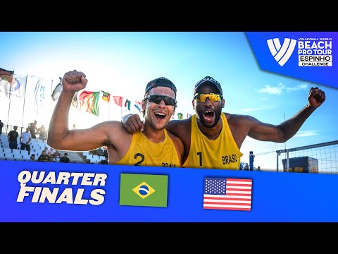 Evandro/Arthur vs. Schalk/Bourne - Quarter Finals Highlights Espinho 2023 #BeachProTour
