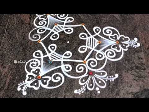 ✨️New designs✨️Latest (5-3) dots rangoli designs✨️Easy dots rangoli's ✨️Simple daily rangoli designs