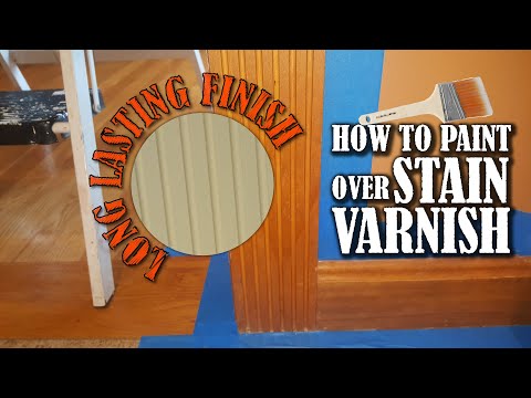 How to paint over stained / varnish wood without sanding