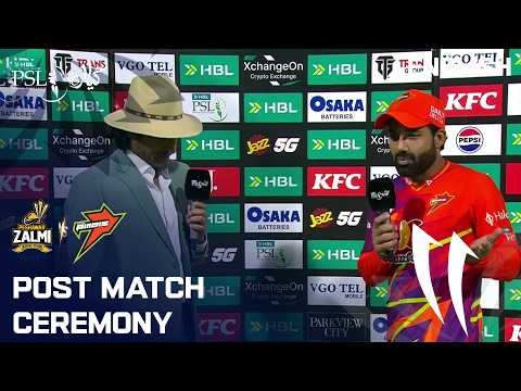 Post Match Ceremony | Peshawar Zalmi vs Rawalpindiz | English | Match 3 | HBL PSL 11 | MZB1U