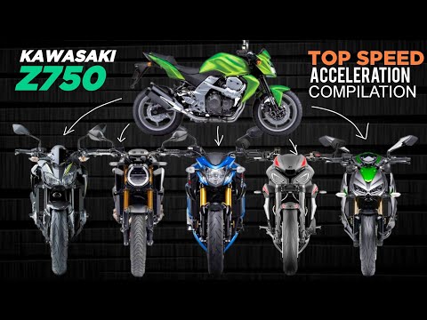 Z750 🆚️ Z900 🆚️ CB650R 🆚️ GSX S750 🆚️ Street Triple RS 🆚️ Z1000 | 0-250kph Acceleration Top Speed 🔥