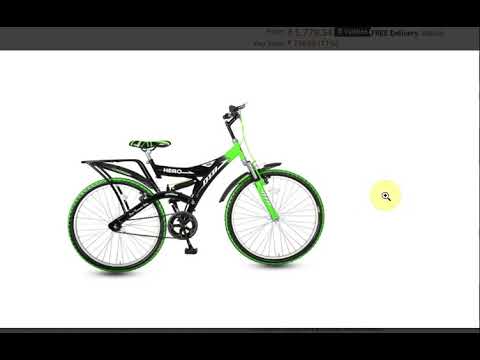 Hero Ranger DTB Steel Single Speed Mountain Bike, Adult 26T (Black/Green)