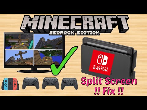 Playing 3 to 4 Player Split Screen for Nintendo Minecraft Bedrock Switch Edition