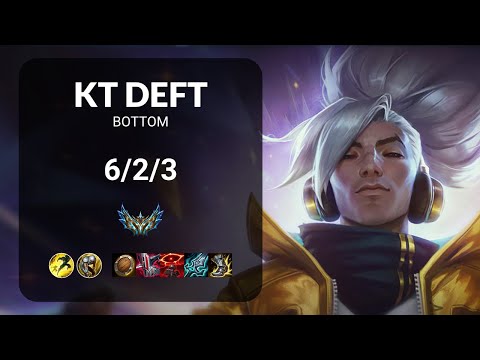 KT Deft Yasuo vs Zeri BOTTOM - KR CHALLENGER Patch 14.17