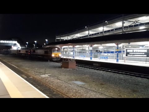 66013 & 66171 Double Head A Mega HS2 Construction Train through High Wycombe on Thursday 21/07/2022.