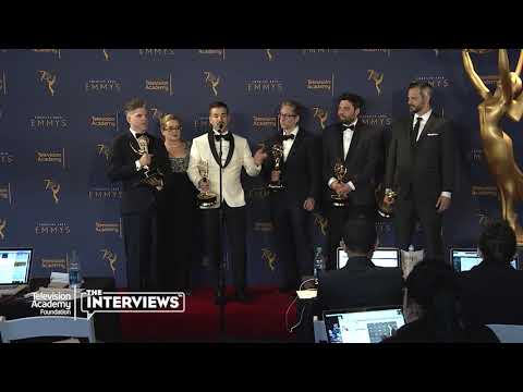 Emmy winning outstanding picture editing team ("Queer Eye") 2018 Creative Arts Emmys Press Room