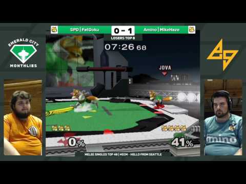 SPD | FatGoku (Green Fox) vs. Amino | MikeHaze (White Fox) | SSBM LT8 | ECM3