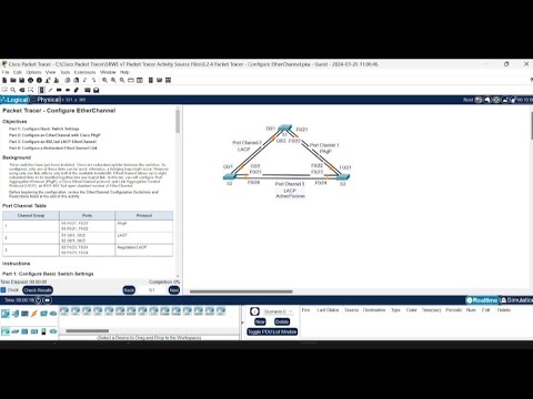 6.2.4 packet tracer - configure etherchannel