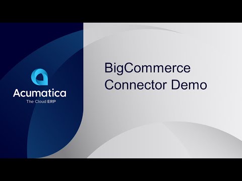 Acumatica pour BigCommerce Connecteur Demo