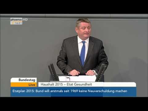 Bundestag: Hermann Gröhe zum Etat des Bundesgesundheitsministeriums am 09.09.2014