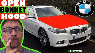 How to open hood on BMW 5 Series - How to open bonnet on BMW 5 Series