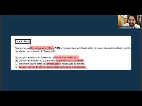 Resolução da Prova de 2013 da ALMG - Revisão e dicas - Aula 3