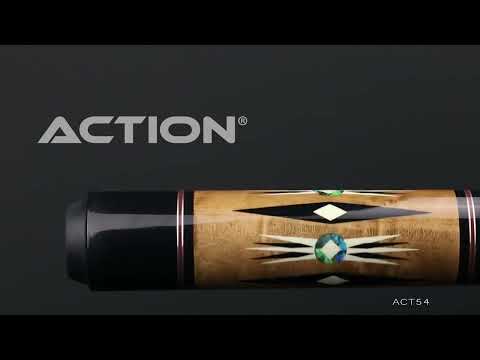 Action ACT54 Exotic Pool Cue Stick - HD Rotating 360 Degree Wide View