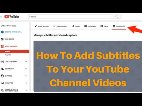 How to Add Subtitles to your YouTube Videos
