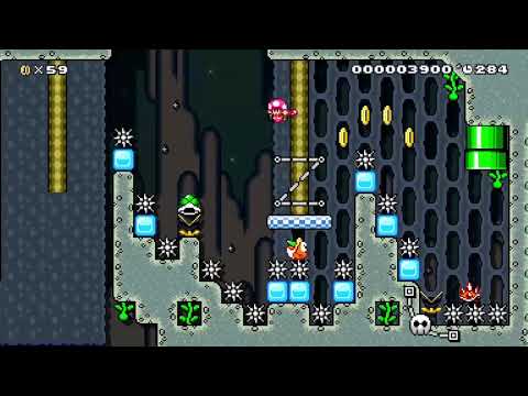 lava bed cavern by bundmaker [Super Mario Maker 2]