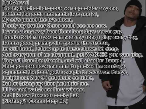 Bump J - Nothing's Gonna Stop Me [Lyrics in Video] Produced by Kanye West