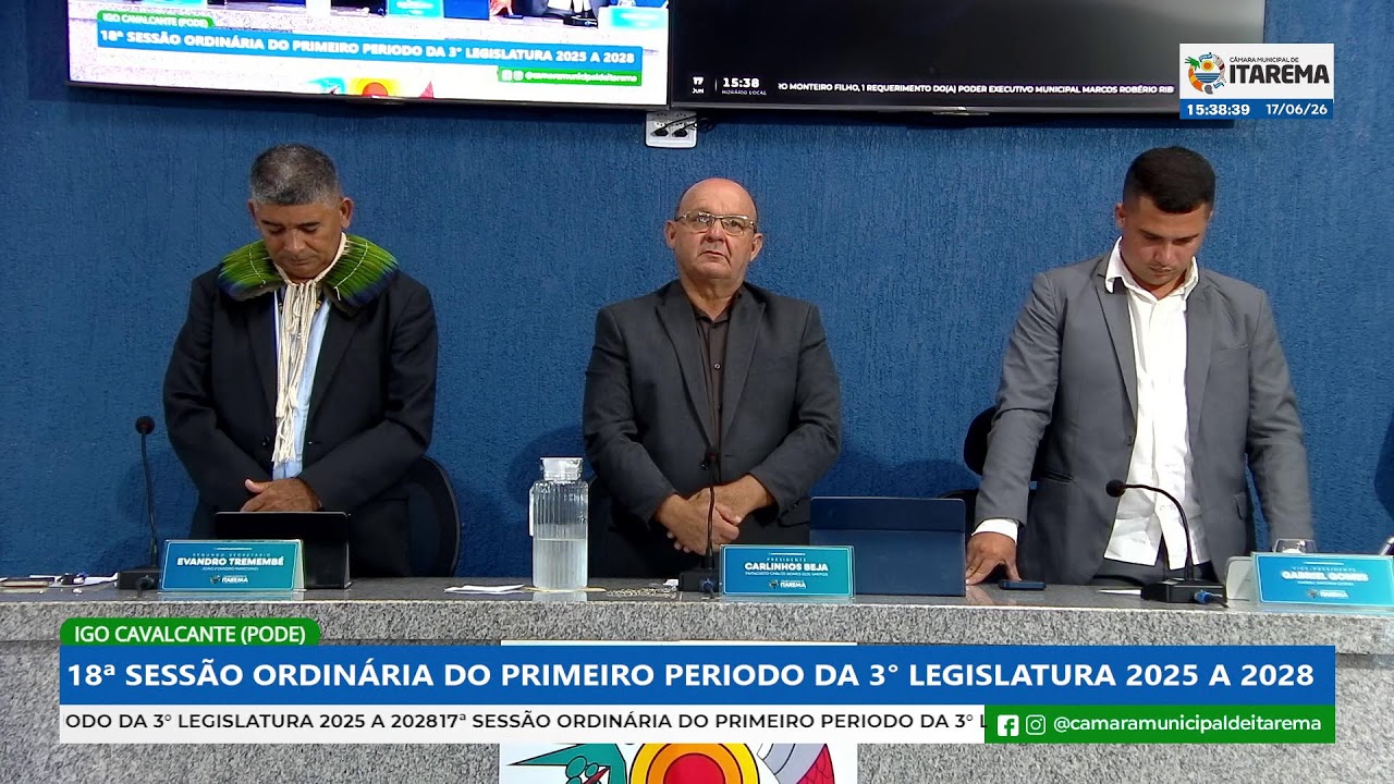18ª SESSÃO ORDINÁRIA DO PRIMEIRO PERIODO DA 3° LEGISLATURA 2025 A 2028