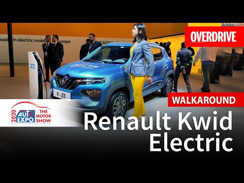 Renault Kwid Electric walkaround review | Auto Expo 2020 | OVERDRIVE