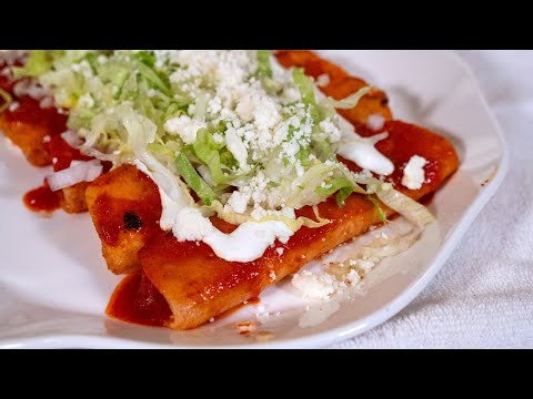 Estas Enchiladas Rojas Quedan Bien Caseras y Súper Quesosas