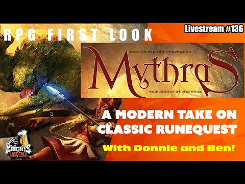 MYTHRAS - An updated version of classic Runequest d100 system! - RPG First Look! - Livestream #136